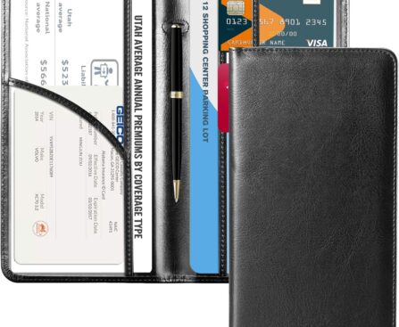 CoBak Car Registration and Insurance Holder – Vehicle Glove Box Car Organizer,Auto Truck Comparment Accessories Case with Magnetic Closure for Driver License,Cards