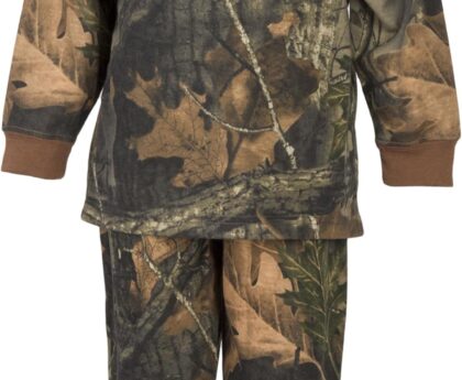 TrailCrest by Treel Infant – Toddler Cotton Camo Long Sleeve T-Shirt and Long Pants Set