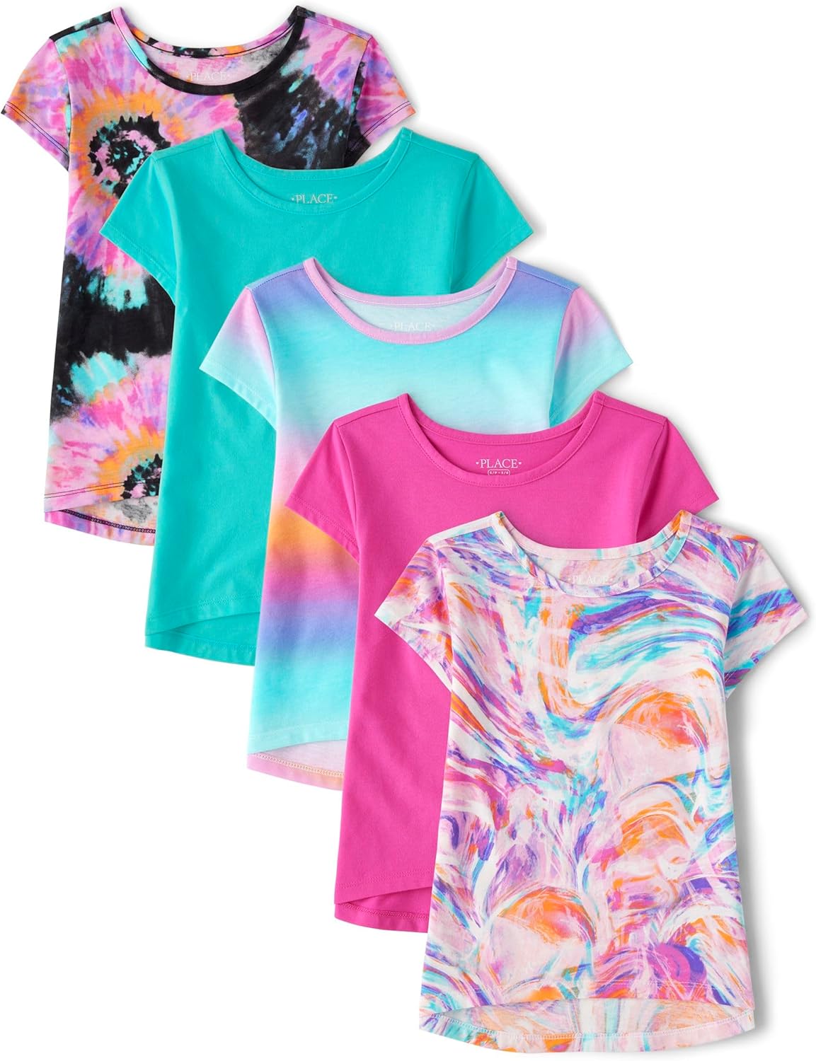 The Children’s Place Girls’ Short Sleeve Graphic High Low Top