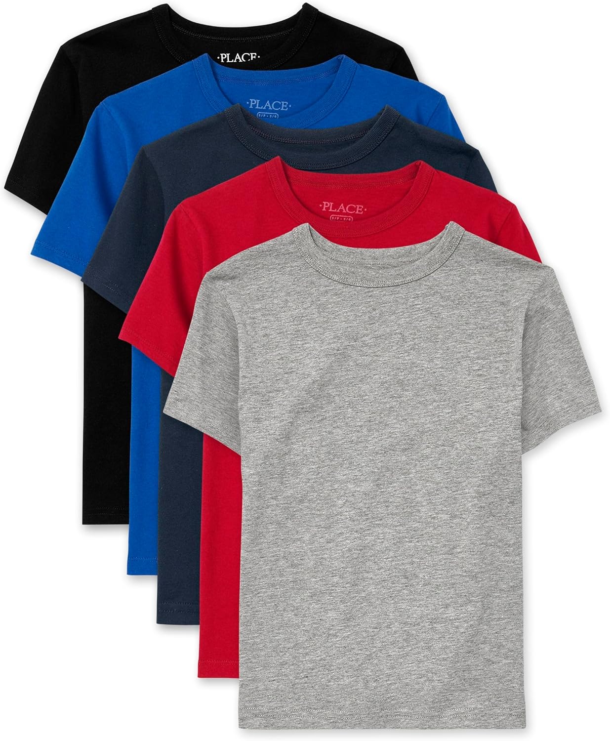 The Children’s Place Boys’ Basic V Neck Short Sleeve Tee 2 Pack