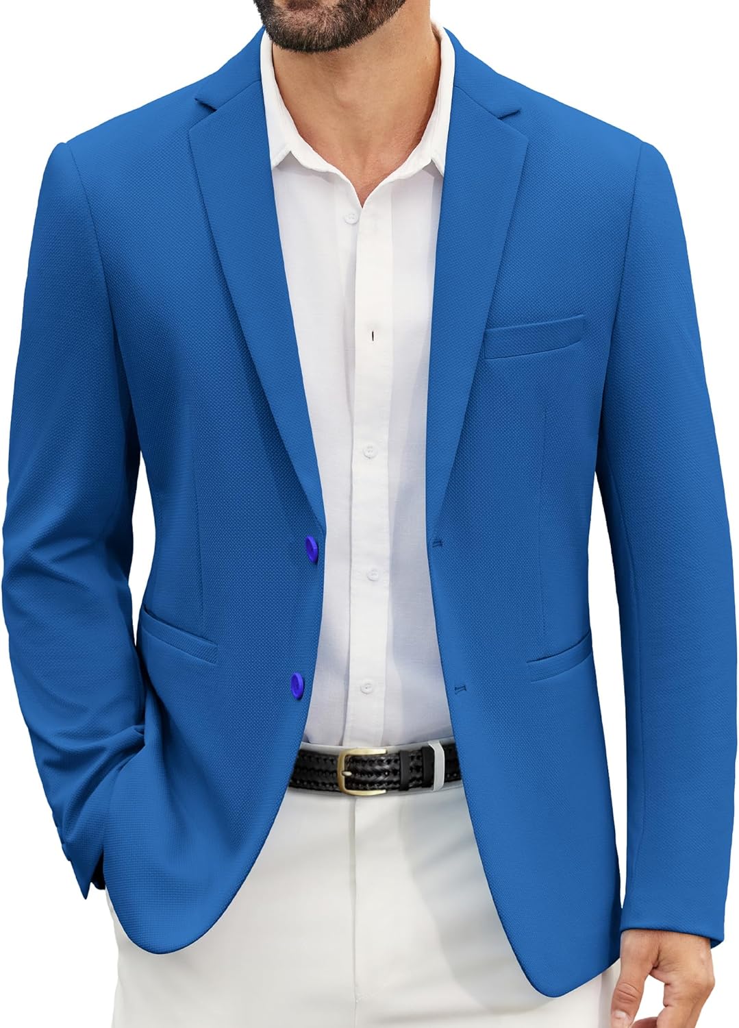 COOFANDY Men’s Casual Blazer Slim Fit Suit Jackets Two Button Lightweight Knit Sport Coat