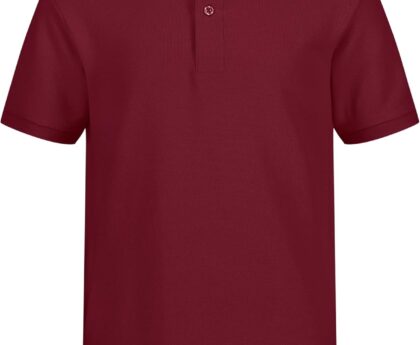 Nautica Boys’ School Uniform Short Sleeve Polo Shirt, Button Closure, Comfortable & Soft Pique Fabric