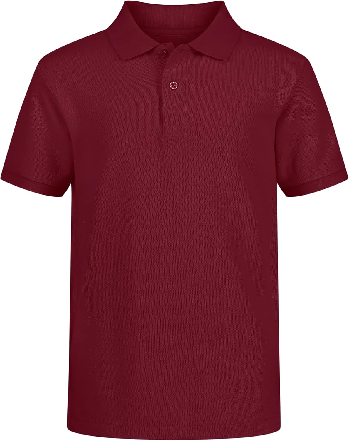 Nautica Boys’ School Uniform Short Sleeve Polo Shirt, Button Closure, Comfortable & Soft Pique Fabric