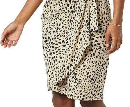 Amazon Essentials Women’s Classic Cap Sleeve Wrap Dress (Available in Plus Size)
