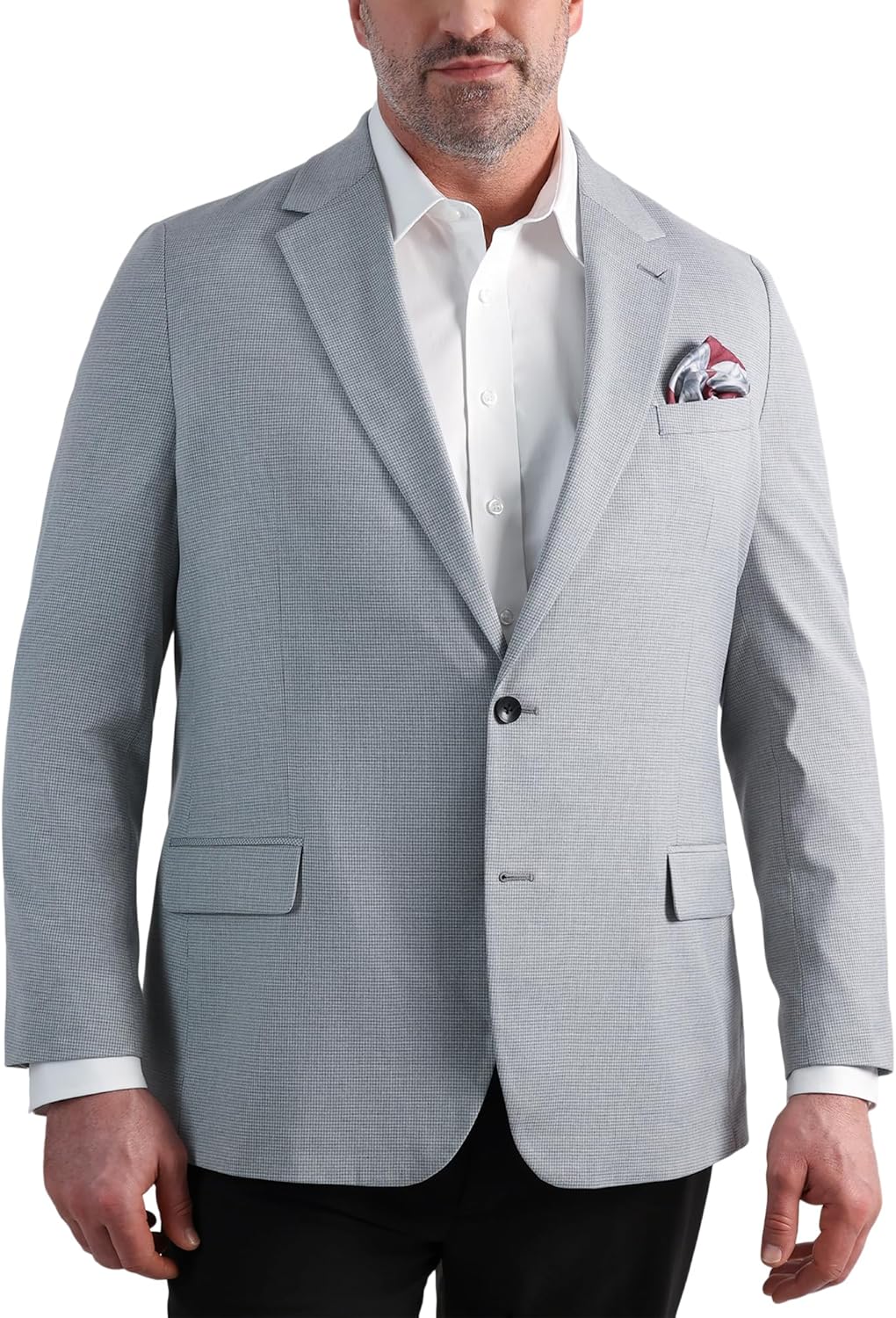 Haggar Mens Jmh Premium Tailored Fit Subtle Print Stretch Sport Coat