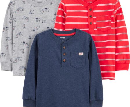Simple Joys by Carter’s Boys 3-Pack Long Sleeve Shirts