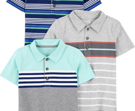 Simple Joys by Carter’s Boys 3-Pack Short Sleeve Polo