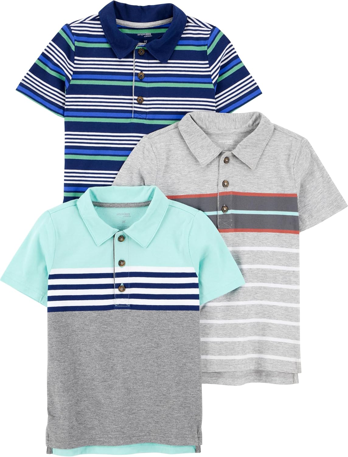 Simple Joys by Carter’s Boys 3-Pack Short Sleeve Polo
