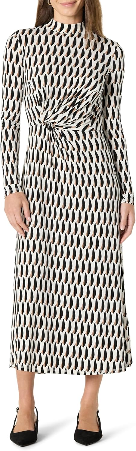 Amazon Essentials (Demi’s Pick) Women’s Fit and Flare Long-Sleeved Short Maxi Dress