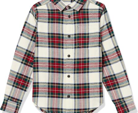 Amazon Essentials Boys and Toddlers’ Flannel Button Down Shirt