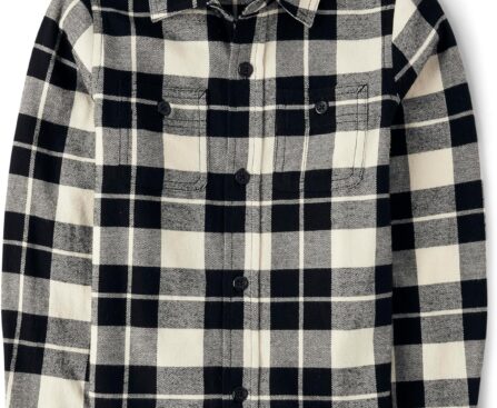 The Children’s Place Boys Long Sleeve Plaid Flannel Button Up Shirt