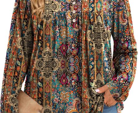 IN’VOLAND Plus Size Tops for Women Long Sleeve Shirts Crew Neck Casual Loose Tunic Blouse Fall and Winter