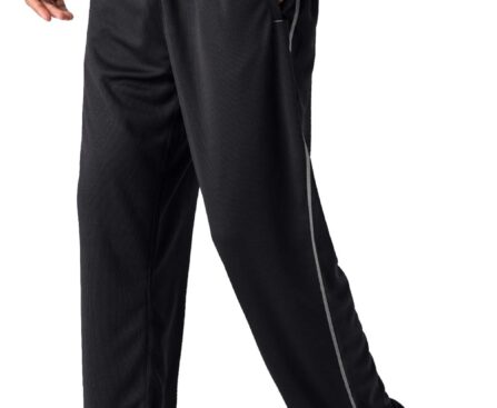 MAGNIVIT Men’s Lightweight Sweatpants Loose Fit Open Bottom Mesh Athletic Pants with Zipper Pockets