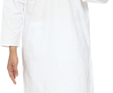 Men Cotton Kurta Pyjama Pajama Set Casual Regular Ethinic Wear Indian Yoga Dress White