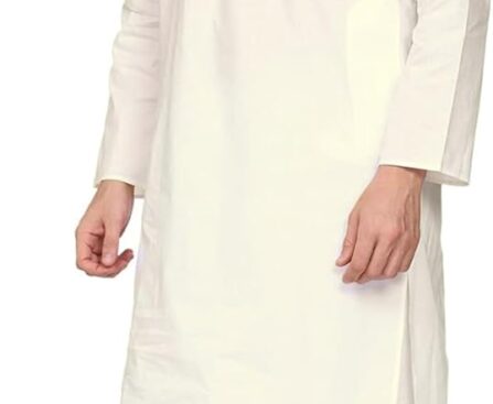 Men’s Kurta Pajama Set – Cotton Blend, Ethnic Wear for Festivals, Weddings, and Celebrations – Cream Color