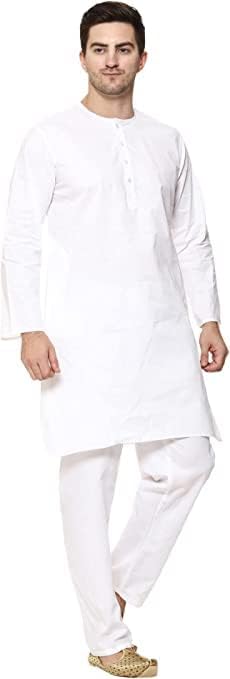 GURU JEE Handmade Kurta Pajama Set For Men’s (Round Neck)