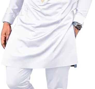 HD Africa Men Clothing Gentlemen Embroidery Top Shirt and Pants Dashiki Outfit