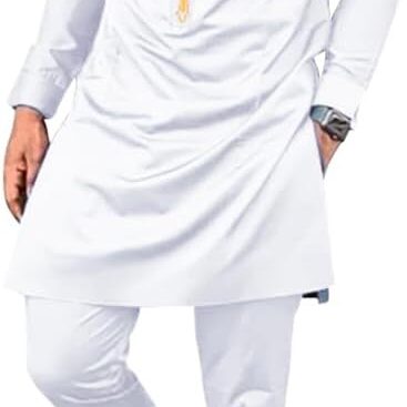 HD Africa Men Clothing Gentlemen Embroidery Top Shirt and Pants Dashiki Outfit