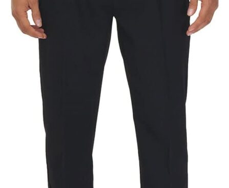 Soojun Men’s Flex Pleated Front Classic Fit Dress Pants