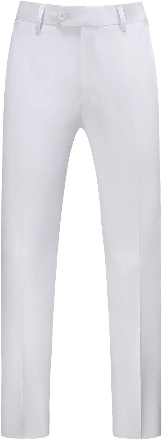MOGU Mens Dress Pants, Front Flat Fit Casual Pants