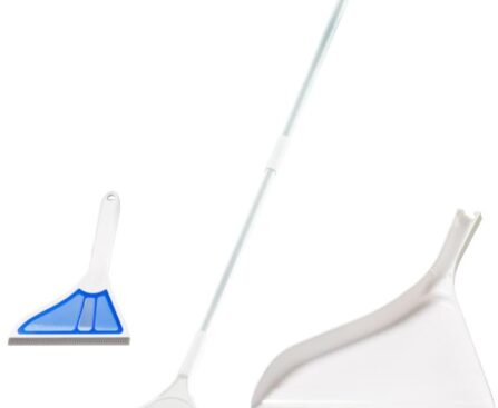 Helio AirBroom 3 Piece Kit All Surface Sweeper and Squeegee for Wet and Dry Cleaning Dust, Dirt, Liquids, Pet Hair, Tile, Hardwood Floors, Carpet, Furniture, Windows, Shower Doors As Seen on TV