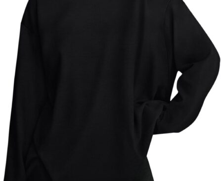 REORIA Women’s Oversized Y2K Long Sleeve T-Shirt Crewneck Fall Casual Tee Basic Workout Top Trendy Clothes 2025