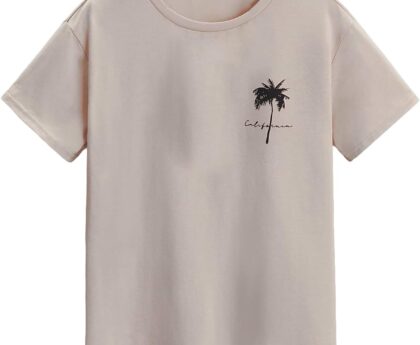 SOLY HUX Boy’s Graphic Tees Palm Tree Print Short Sleeve Crew Neck Summer Trendy T-Shirts Clothes for Teen Boys