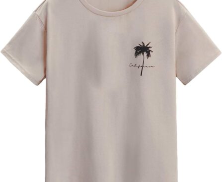 SOLY HUX Boy’s Graphic Tees Palm Tree Print Short Sleeve Crew Neck Summer Trendy T-Shirts Clothes for Teen Boys