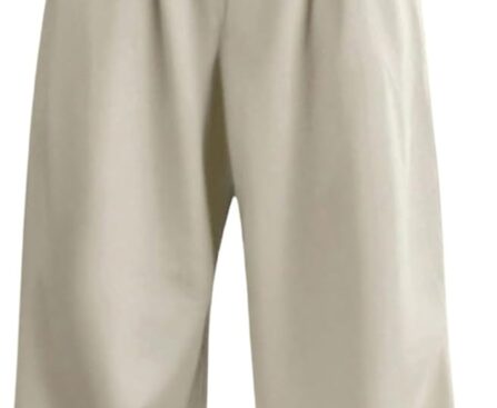 GORGLITTER Men’s Baggy Dress Pants Wide Leg High Waisted Pleated Trousers Business Casual Slacks with Pockets