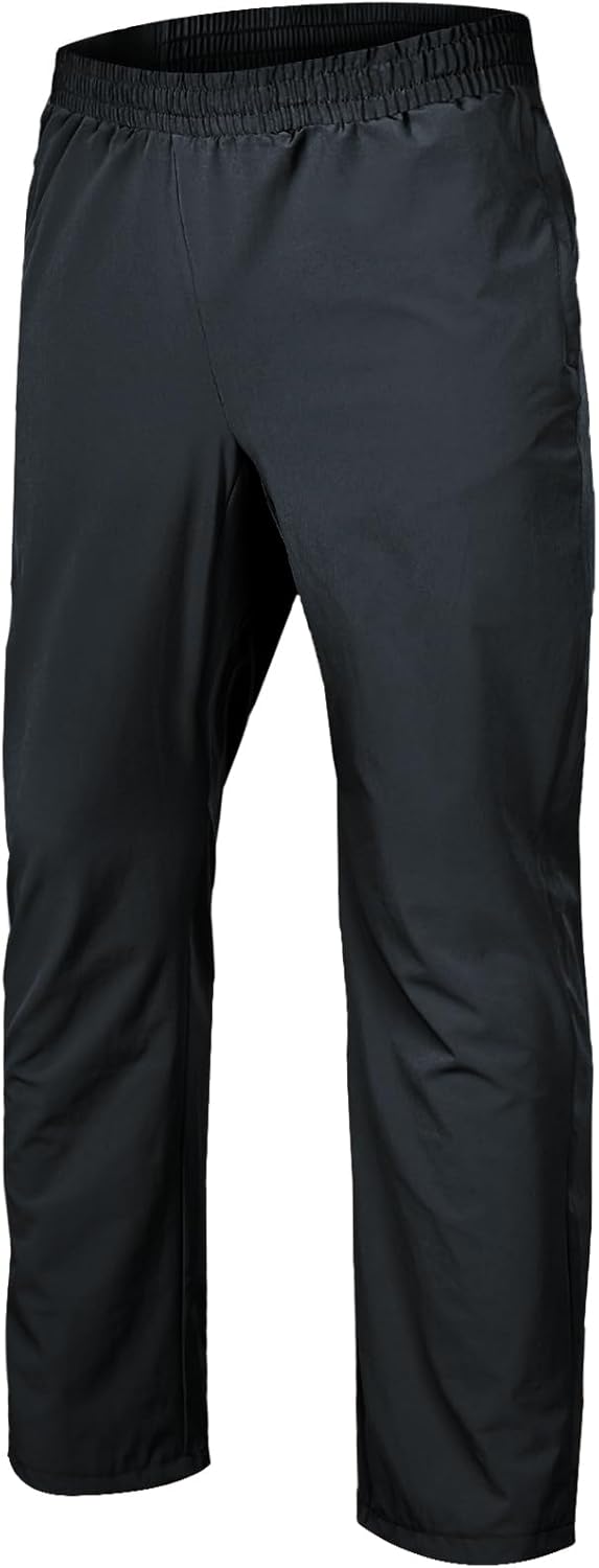 Mens Track Pants Quick Dry Lightweight Joggers Athletic Running Pants Zipper Pockets