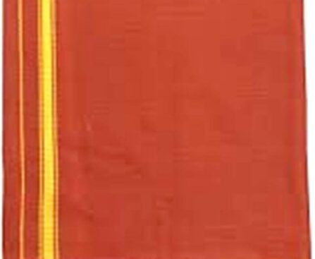 Fancy Border Colored Single Layer Pentex Dhoti Mundu Vesti 2.0mts