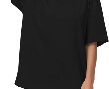 THE GYM PEOPLE Women’s Casual Oversized T-Shirts Summer Crewneck Short Sleeve Workout Basic Tee Tops