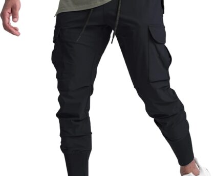 Surenow Mens Running Jogger Pants Workout Athletic Sweatpants Lightweight Thin Quick Dry Tapered Hiking Pants Sports Pants