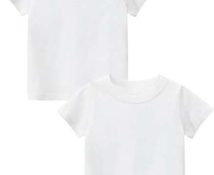 Youdesney Boys Short Sleeve Shirts, Kids Crewneck T-Shirts, Girls Casual Cotton Top Tee