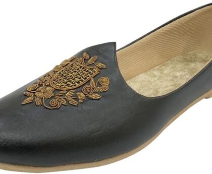 Punjabi Jutti for Men Black Stylish Loafers Sherwani Juti Men Ethnic Slip-on Casual Handmade Mojari Shoes