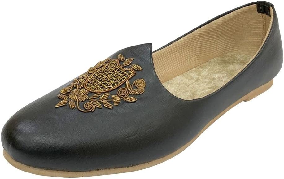 Punjabi Jutti for Men Black Stylish Loafers Sherwani Juti Men Ethnic Slip-on Casual Handmade Mojari Shoes