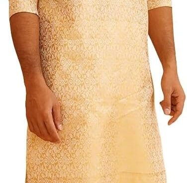 Sojanya (Since 1958 Men’S Teal Silk Blend Kurta Churidar Pyjama Set