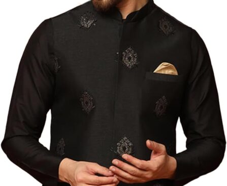 KISAH Men’s Jacket – Traditional Indian Ethnic Wear for Men – Ideal for Weddings, Festivals & Celebrations