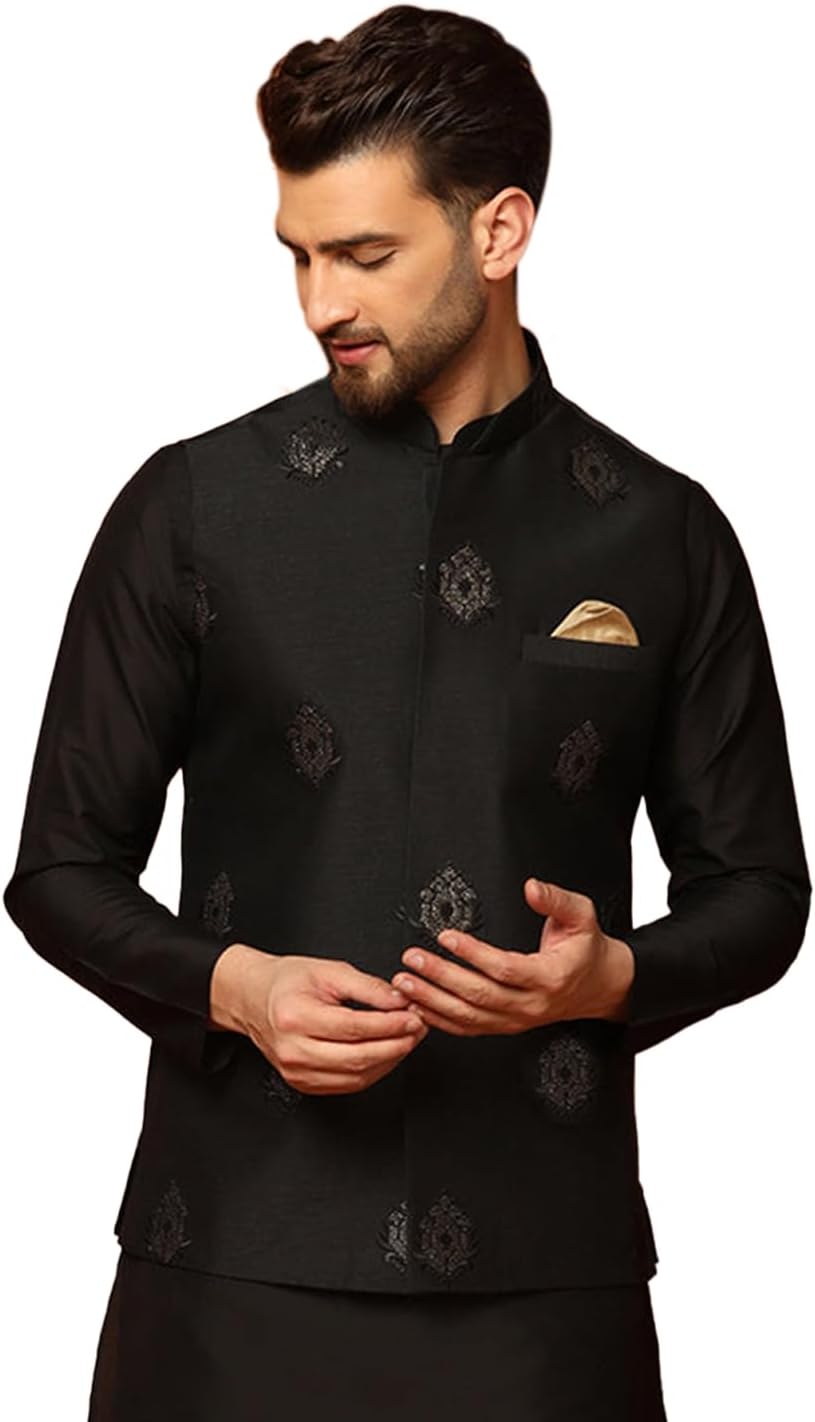 KISAH Men’s Jacket – Traditional Indian Ethnic Wear for Men – Ideal for Weddings, Festivals & Celebrations