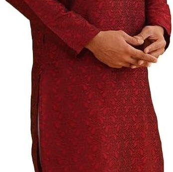 Sojanya (Since 1958 Men’S Silk Blend Gold Kurta And Off White Churidar Pyjama Set