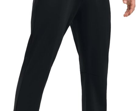 baleaf Men’s Fleece Lined Running Pants Winter Thermal Track Pants Zipper Pocket Water Resistant Athletic Workout Hiking