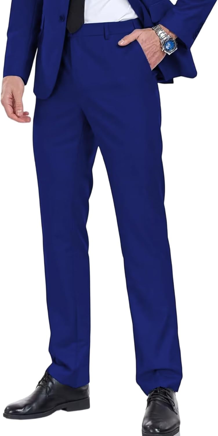 Men’s Dress Pants Slim Fit Black Navy Dress Pants Trousers for Men Formal Suit Pants Casual Slacks
