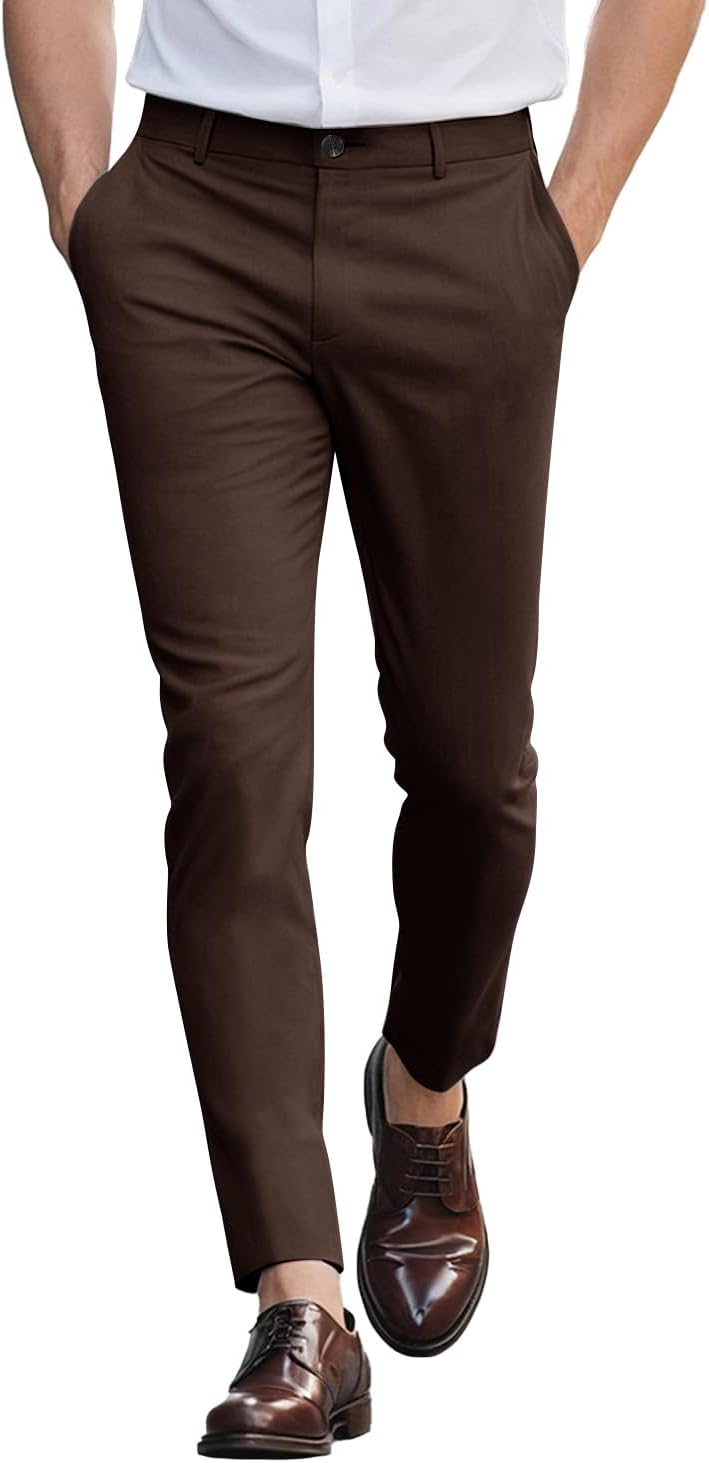 GINGTTO Mens Dress Pants Slim Fit Stretch Chino Pants for Men
