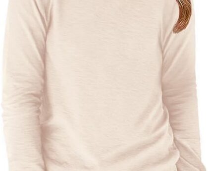 ZDC Girls Long Sleeve T Shirts Kids Crewneck Fall Winter Tops Basic Tees 5-14 Years