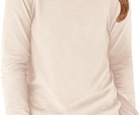 ZDC Girls Long Sleeve T Shirts Kids Crewneck Fall Winter Tops Basic Tees 5-14 Years