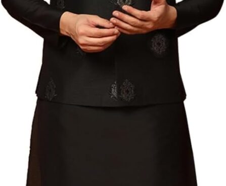 KISAH Men’s Kurta Jacket Set – Traditional Indian Ethnic Wear for Men – Ideal for Weddings, Festivals & Celebrations