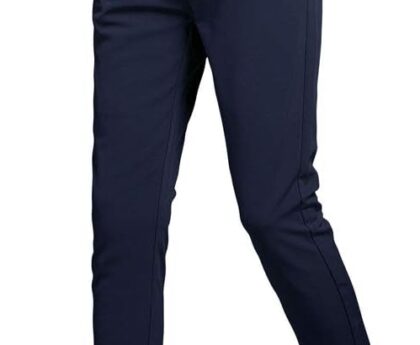 Plaid&Plain Men’s Stretch Dress Pants Slim Fit Skinny Suit Pants