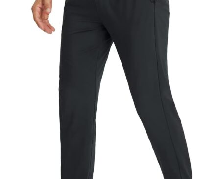 M MAELREG Mens Joggers with Zipper Pockets Athletic Sweatpants Traning Track Pants Mens Golf Joggers Running Workout