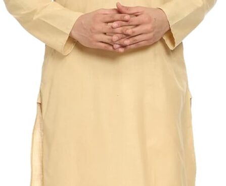 Men Cotton Blend Kurta Pyjama Set Party Fashion Regular Ethinic Wear Indian Dress Gift for Men