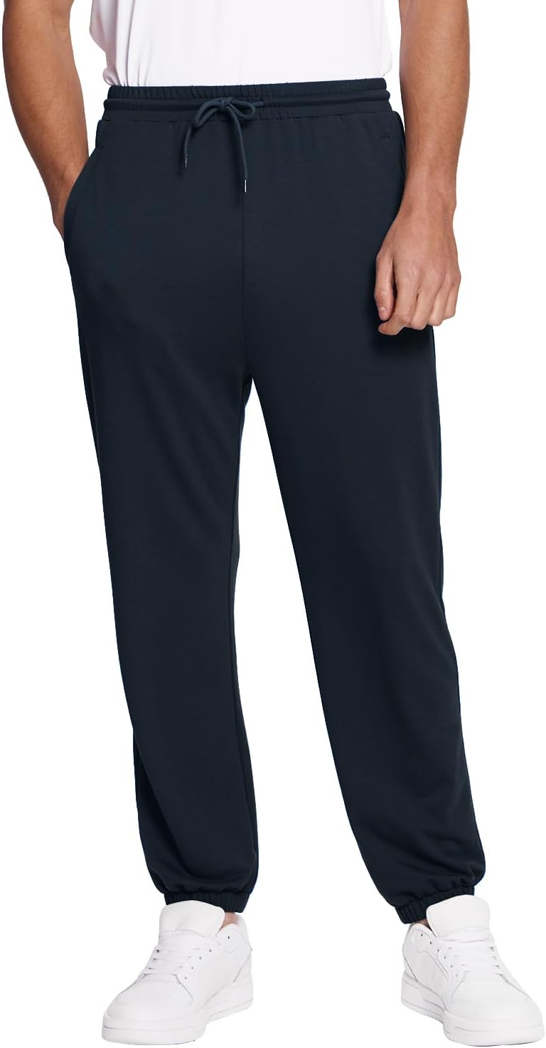 BAMBOO COOL Mens Sweatpants Lightweight Athletic Pants for Workout Jogging Running Gym Dry Loose-fit Tapered Joggers